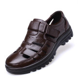 MUHUISEN size 38-44 men summer style shoes Classic style Retro Gladiator Cool men sandals Fretwork Breathable Fisherman Shoes