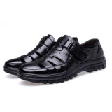 MUHUISEN size 38-44 men summer style shoes Classic style Retro Gladiator Cool men sandals Fretwork Breathable Fisherman Shoes