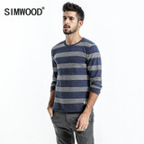 SIMWOOD Sweater Men 2017 Autumn New Slim Fit Striped Knitted Sweaters Male Plus Size Pullovers Brand Clothing MT017023