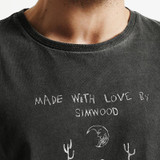 SIMWOOD Short Sleeve T Shirts Men 2017 New Spring Summer 100% Pure Cotton Vintage Cartoon Tees O neck TD1137
