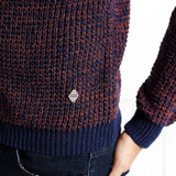 Simwood Men New Autumn Leisure Round neck Wool Pullover Color Matching Sweater MY2049