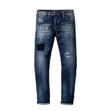 Simwood Men Jeans 2017 New Arrival Famous Brand Long Pants Men Hole Slim Fit Denim Trousers High Quality Free Shipping SJ619