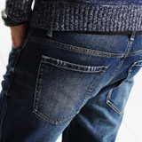 SIMWOOD Brand 2017 New Autumn Winter  Robin jeans  men  fashion denim pants slim fit hole  clothing high quality  SJ6067