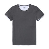 SIMWOOD 2017 T Shirts Men New Summer Spring O neck Curl Hem Short Sleeve 100% Pure Cotton TD017003