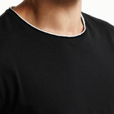 SIMWOOD 2017 T Shirts Men New Summer Spring O neck Curl Hem Short Sleeve 100% Pure Cotton TD017003