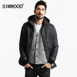 SIMWOOD Brand 2013 New Winter Coats Men casual jacket fashion Wool and Blends parkas warm mens cashmere overcoats DY103