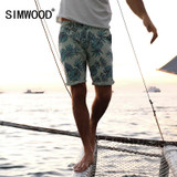SIMWOOD 2017 Summer New Shorts floral Pattern Knee Length Cotton Casual beach shorts Brand Clothing XD017022