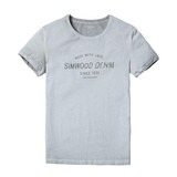 SIMWOOD 2017 Summer New Fashion Vintage T Shirts Men 100% Pure Cotton Curled Hem Slim Fit Short Sleeve TD1158