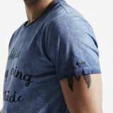 SIMWOOD 2017 Spring Summer New Letter T Shirts Men Vintage Fashion O neck Shorts Sleeve Tees Slim Fit Plus Size  TD1127