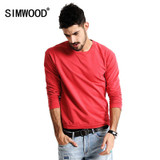 SIMWOOD 2017 Spring New Hoodies Men 100% Pure Cotton Sweatshirts Fashion Long Sleeve Slim Fit WY8021
