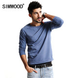 SIMWOOD 2017 Spring New Hoodies Men 100% Pure Cotton Sweatshirts Fashion Long Sleeve Slim Fit WY8021
