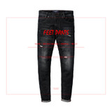 SIMWOOD 2017 New Winter Jeans Men  Fashion Hole Denim Pants Casual Trousers Slim Fit  Brand Clothing High Quality SJ6076