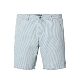 SIMWOOD 2017 New Summer New Denim Shorts Men Striped 100% Pure Cotton Slim Fit Vintage Knee Length Brand Clothing ND017012