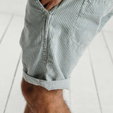SIMWOOD 2017 New Summer New Denim Shorts Men Striped 100% Pure Cotton Slim Fit Vintage Knee Length Brand Clothing ND017012