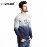 Simwood 2017 New Spring Design Men Color Matching Letter Printing Pullover Round Collar Sweatshirt WY8028