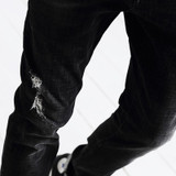 SIMWOOD 2017 Autumn Winter New Jeans Men Fashion  Denim Pants Casual Trousers Cotton Hole Brand Clothing SJ6043
