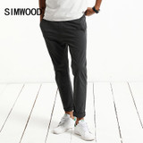SIMWOOD 2017 Autumn New Thin Casual harem Skinny Ankle-Length Pants Men drawstring Plus Size Trousers  KX5554