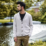 SIMWOOD 2017 Autumn Winter New Cardigan Men Casual Sweater Slim Fit Knitted Mens Sweaters Plus Size High Quality MK017007