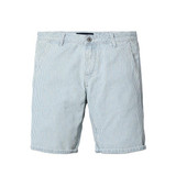 SIMWOOD 2017  New Summer New Denim Shorts  Men Striped 100% Pure Cotton Slim Fit Vintage Knee Length Brand Clothing ND017012