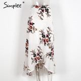Simplee Vintage floral print long skirts women Summer elegant beach maxi skirt Boho high waist asymmetrical skirt Simplee Vintage floral print long skirts women Summer elegant beach maxi skirt Boho high waist asymmetrical skirt