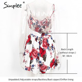 Simplee Summer beach boho floral print overalls Backless sexy bodysuit women jumpsuit romper Club white chifon playsuit leotard