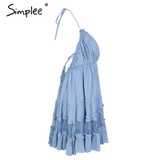 Simplee Strap backless mini summer dress women V neck tassel sexy lace white dress female 2018 streetwear beach dress vestidos Simplee Strap backless mini summer dress women V neck tassel sexy lace white dress female 2018 streetwear beach dress vestidos