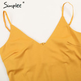 Simplee Sexy v neck ruffle strap mini dress women Skinny black mermaid dress 2018 Summer dress bodycon party vestido