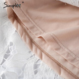 Simplee Sexy backless v neck lace dress women Casual straps high waist irregular summer dress 2017 party beach dress robe femme