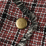 Simplee Sexy asymmetrical plaid skirts women Elegant tassels high waist skirt Cool streetwear woolen short skirt 2017