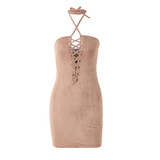 Kaywide Club Wear Lace Up Suede Bandage Dress Summer Halter Shealth Bodycon Women Sexy Party Dresses Backless Elegant Vestidos Kaywide Club Wear Lace Up Suede Bandage Dress Summer Halter Shealth Bodycon Women Sexy Party Dresses Backless Elegant Vestidos