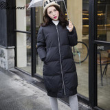 Kaximei White Duck Down Full Down Jacket Women 2017 New Arrival Loose Bread Costume Baseball Wear Outwear Coats 5053