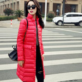 Kaximei 90% White Duck Down Full High Collar Down Jacket Women 2017 New Arrival Button Windproof Collar collar Coats Size 5015