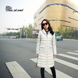 Kaximei 90% White Duck Down Full High Collar Down Jacket Women 2017 New Arrival Button Windproof Collar collar Coats Size 5015
