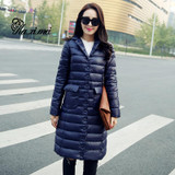 Kaximei 90% White Duck Down Full High Collar Down Jacket Women 2017 New Arrival Button Windproof Collar collar Coats Size 5015