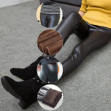 Kaximei Leggings Women'Fashion 2017 Winter Plus Size Bright Black Footless Slim Fitness Thick Fleece Elasticity Velvet Pants