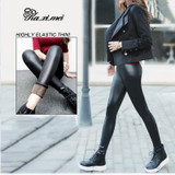 Kaximei Leggings Women'Fashion 2017 Winter Plus Size Bright Black Footless Slim Fitness Thick Fleece Elasticity Velvet Pants