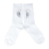 kawaii Women Embroidery White Socks Women's Cute Candy Moon Crossing Heart Chinese Love Korean Love Pattern Cotton Sock