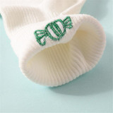 kawaii Women Embroidery White Socks Women's Cute Candy Moon Crossing Heart Chinese Love Korean Love Pattern Cotton Sock