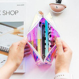 Kawaii Women Colorful Laser Transparent Cosmetic Bags Case Cosmetic Bag Makeup Pouch