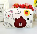 Kawaii Tsum Tsum Brown Bear Cony Rabbit Cosmetic Bag PU Storage Bag Keychain 16*10*6.5CM For Kids Christmas Gifts Brinquedos