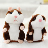 Kawaii Talking Hamster Plush Toys Sound Record Plush Hamster Stuffed Toys for Children Kids Birthday Gift 16cm