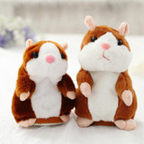 Kawaii Talking Hamster Plush Toys Sound Record Plush Hamster Stuffed Toys for Children Kids Birthday Gift 16cm