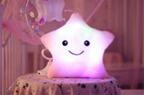 Kawaii Star Pillow Plush Toys Cute Luminous Pillow Toy Led Light Pillow Glow in Dark Plush Pillow Doll Toys for Children Kids