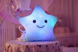 Kawaii Star Pillow Plush Toys Cute Luminous Pillow Toy Led Light Pillow Glow in Dark Plush Pillow Doll Toys for Children Kids