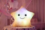 Kawaii Star Pillow Plush Toys Cute Luminous Pillow Toy Led Light Pillow Glow in Dark Plush Pillow Doll Toys for Children Kids