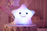 Kawaii Star Pillow Plush Toys Cute Luminous Pillow Toy Led Light Pillow Glow in Dark Plush Pillow Doll Toys for Children Kids