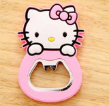 Kawaii Rubber Cover Opener , Hello Kitty 6*4CM Beer Bottle Opener Bottle Beer Opener Helper ; Stainless Steel Opener