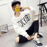 Kawaii Harajuku Long Batwing Sleeve Sweatshirt Women Jumper Autumn 2017 Oversized Hoodies Sweatshirts Femininas Plus Size Top