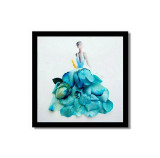 Kawaii Cute The beautiful petals fairy Poster Print  Modern Nordic Nursery Wall Art Picture  Room Decor Canvas Painting No Frame