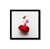 Kawaii Cute The beautiful petals fairy Poster Print  Modern Nordic Nursery Wall Art Picture  Room Decor Canvas Painting No Frame